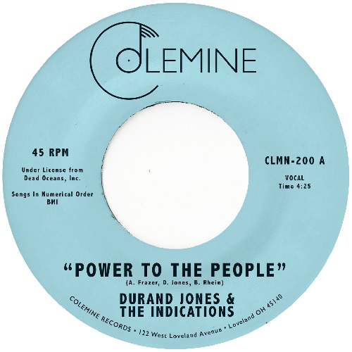 DURAND JONES & THE INDICATIONS / ドラン・ジョーンズ&ザ・インディケーションズ / POWER TO THE PEOPLE (7")