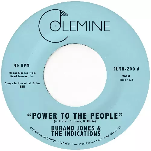 DURAND JONES & THE INDICATIONS / ドラン・ジョーンズ&ザ・インディケーションズ / POWER TO THE PEOPLE (7")