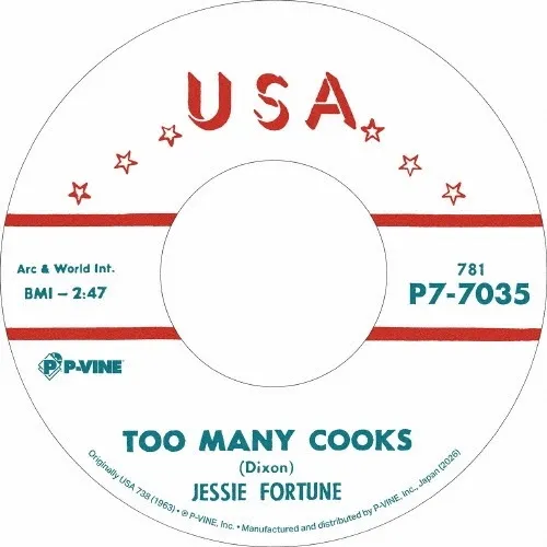 JESSE FORTUNE / ジェシー・フォーチュン / トゥー・メニー・クックス c/w ヘヴィ・ハート・ビート (7")