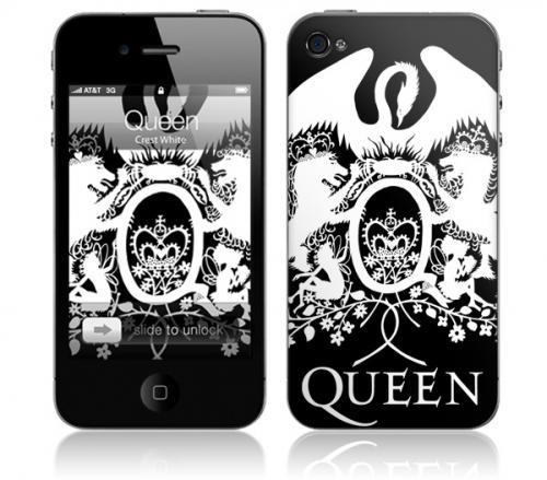 QUEEN / クイーン / CREST WHITE(iPhone 4/iPhone 4S用 : MUSIC SKIN) 