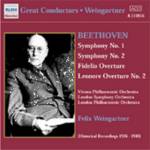FELIX WEINGARTNER / フェリックス・ワインガルトナー / BEETHOVEN:SYM1&2 / ベートーヴェン:交響曲第1番, 第2番/序曲「フィデリオ」/序曲「レオノーレ」第2番(ウィーン・フィル/ロンドン響/ワインガルトナー)(1935,1938)