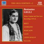 GIGLI ,BENIAMINO / ジーリ (ベニャミーノ) / GIGLI, Beniamino: Gigli Edition, Vol.  2: Milan, Camden and New York Recordings (1919-1922) / ベニアミーノ・ジーリ:ミラノ・カムデン・ニューヨーク録音集(1919-1922)