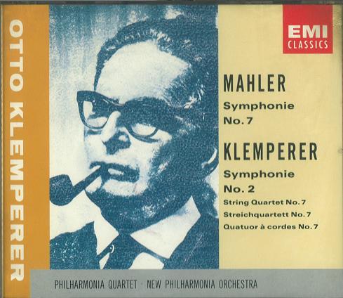 OTTO KLEMPERER / オットー・クレンペラー / MAHLER:SYMPHONY NO.7 / KLEMPERER: SYMPHONY NO.2 & STRING QUARTET NO.2 / マーラー:交響曲第7番「夜の曲」 / クレンペラー: 交響曲第2番、弦楽四重奏曲第7番