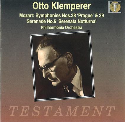 OTTO KLEMPERER / オットー・クレンペラー / MOZART;SYMPHONIES 38 & 39