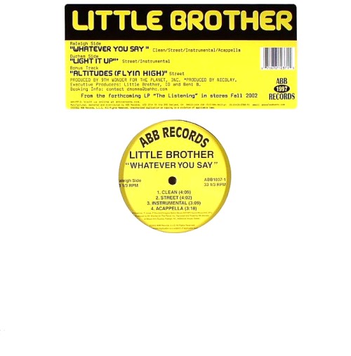 LITTLE BROTHER / リトルブラザー / WHATEVER YOU SAY