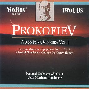 JEAN MARTINON / ジャン・マルティノン / Prokofiev : Works for Orchestra Vol.I / プロコフィエフ:管弦楽曲集Vol.1