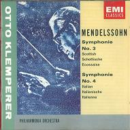 OTTO KLEMPERER / オットー・クレンペラー / MENDELSSOHN;SYMPHONY NO.3 & 4