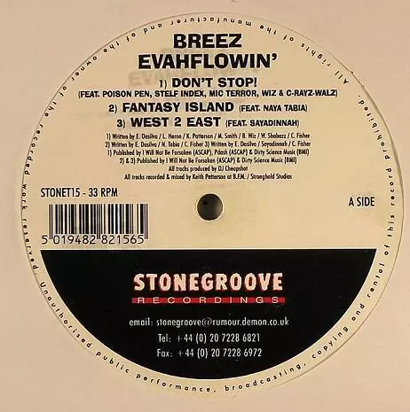 BREEZ EVAHFLOWIN' / DON'T STOP (FT STRONGHOLD)