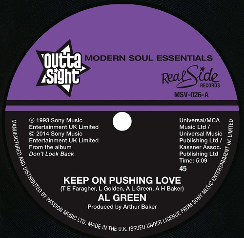 AL GREEN / アル・グリーン / KEEP ON PUSHING LOVE / YOUR HEART'S IN GOOD HANDS (7")