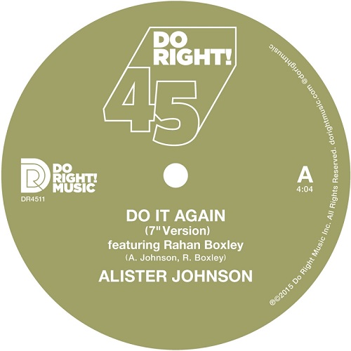 ALISTER JOHNSON / アリスター・ジョンソン / DO IT AGAIN (7")