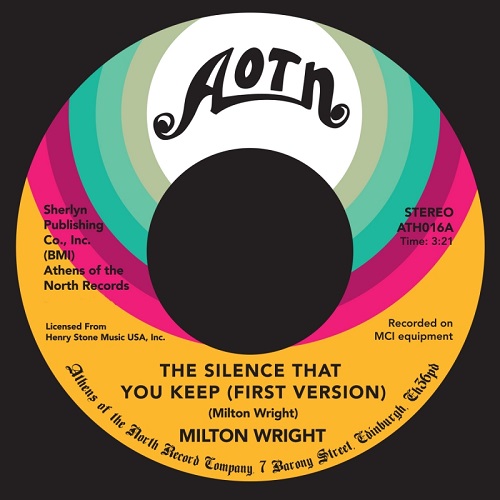 MILTON WRIGHT / ミルトン・ライト / SILENCE THAT YOU KEEP / PO' MAN (FIRST VERSION) (7")