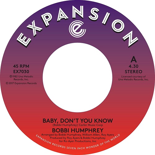 ボビー・ハンフリー / BABY DON'T YOU KNOW(7")