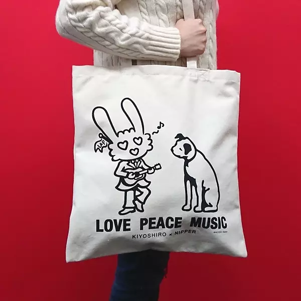 NIPPER / ニッパー / 忌野清志郎×NIPPER “LOVE PEACE MUSIC トートバッグ