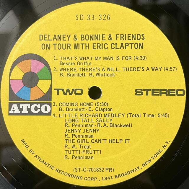Delaney & Bonnie & Friends With Eric Clapton On Tour USオリジナル