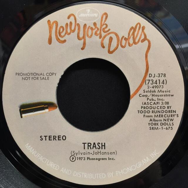 【中古】9/13(火) 5F ～NEW YORK DOLLSレアアイテム米MERCURYプロモオンリーシングル"TRASH"&最初期メンバー