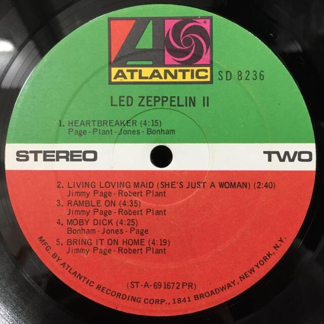 中古】9/25(日) 5F ～至高の逸品！LED ZEPPELIN Ⅱの轟音RLカッティング & 7mmデッドワックスをお買い得価格で出品！！～ :  ディスクユニオン新宿ロックレコードストア