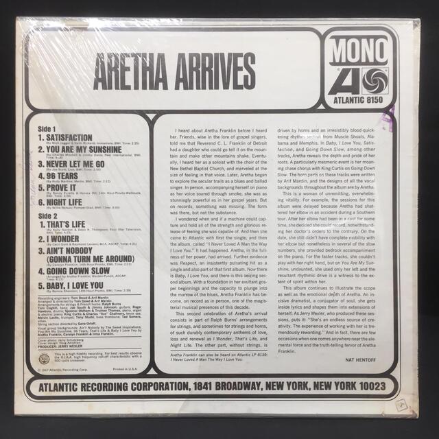 中古】11/8(火) ≪ARETHA FRANKLIN特集≫ 初期COLUMBIA～ATLANTIC期の