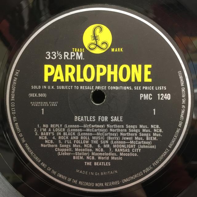 稀少UKオリジナル1stステレオ2桁Beatles For Sale レコード