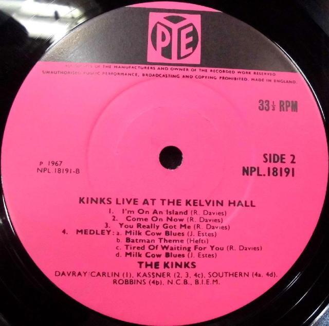 UKorg MONO LP THE KINKS S.T. UKオリジナル盤 PYE NPL 18096 ザ