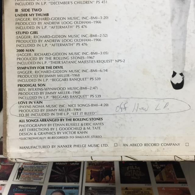 【中古】1/15(月)《The Rolling Stones》～Promo Only & 200枚限定の最難関タイトル『A Special