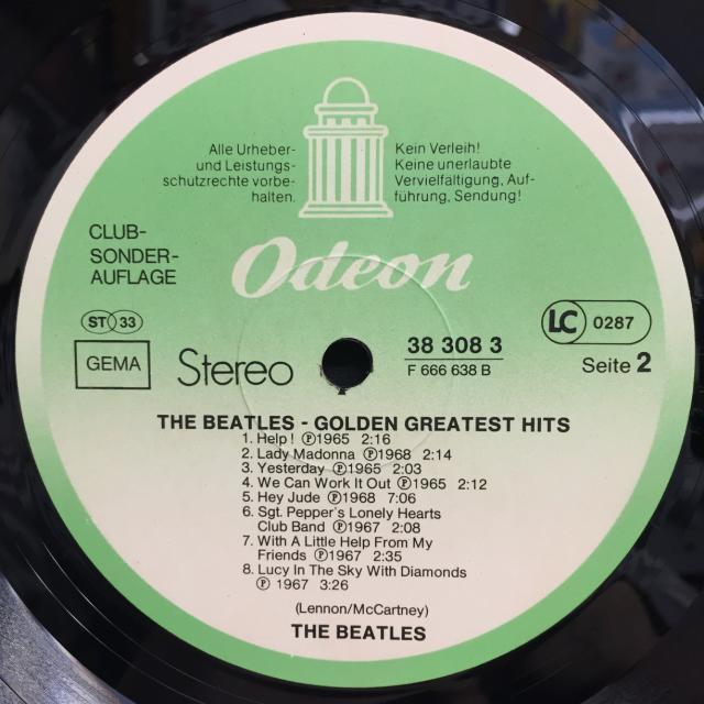 トルコ独自盤 BEATLES GREATEST HITS WEST 白レーベル - レコード