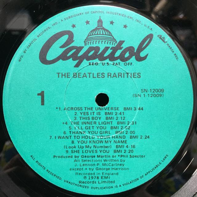 中古】5/6(土) ≪The Beatles≫ ～THE BEATLESによるRARITIES米CAPITOL回収GREENラベル入荷いたしました！～  : ディスクユニオン新宿ロックレコードストア