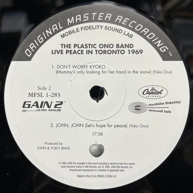 高音質盤 未開封品 JOHN LENNON PLASTIC ONO BAND-