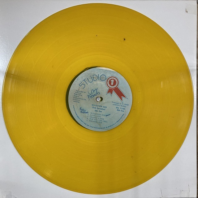 Hi Fashion Dub Top Ten Jamaica盤 レコード REGGAE】-オンラインショップ出品中- 12/17(土) STUDIO ONE DUB
