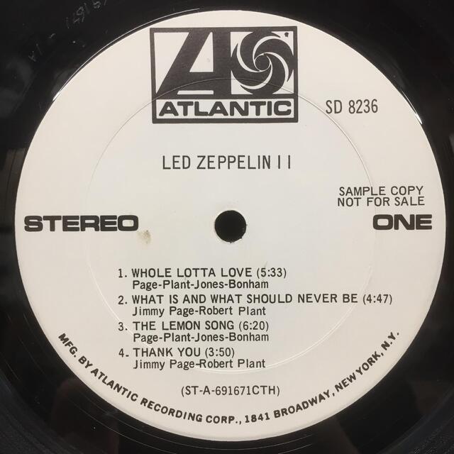 【廃盤】2/8(水) Top Rare!!!!『LED ZEPPELIN Ⅱ』最難関US