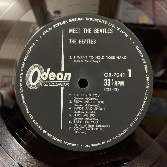 ビートルズ LP　MEET THE BEATLES!　水色V帯　OR-7041 m40321140480_1.jpg?1749194352