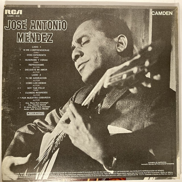 LATIN】-中古レコード- 素晴らしきホセ・アントニオ・メンデスの