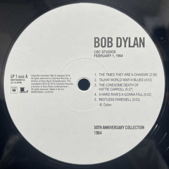 中古】5/6(月・祝) <<60's 70's ROCK / POPS>> ～BOB DYLANの1964年録音音源権を守る為に制作された