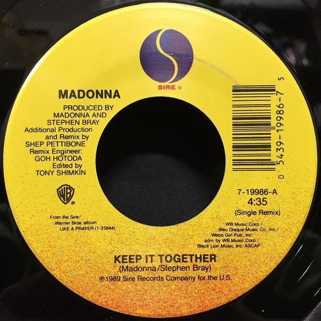 美盤　マドンナ　Everybody　US盤 オリジナル 12” シングルレコード 美盤 マドンナ Everybody US盤 オリジナル 12” シングルレコード