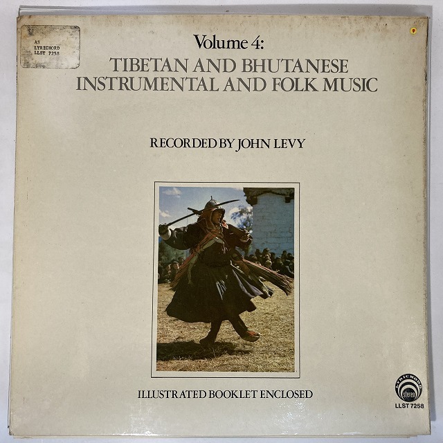 JOHN LEVY / TIBETAN AND BHUTANESE INSTRUMENTAL AND FOLK MUSIC VOLUME 4