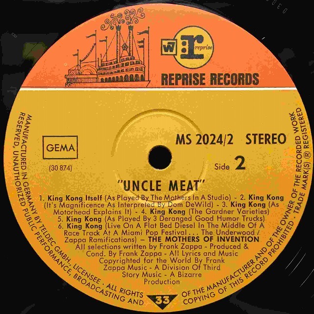 フランクザッパ UNCLE MEAT レコード - メルカリ