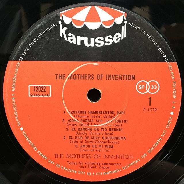 Zappa& Beefheart LPレコード　US盤 Zappa& Beefheart LPレコード US盤