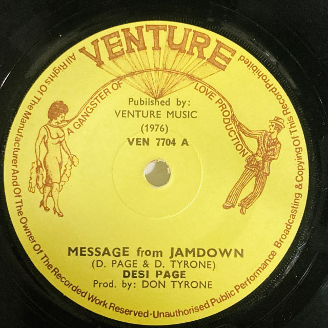 DESI PAGE / MESSAGE FROM JAMDOWN