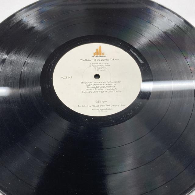 中古レコード/ROCK】ドゥルッティ・コラムの1stオリジナル盤 紙ヤスリ