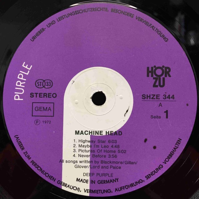 DEEP PURPLE / MACHINE HEAD 7