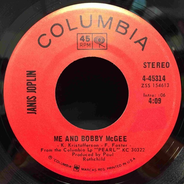 JANIS JOPLIN / ME AND BOBBY MCGEE
