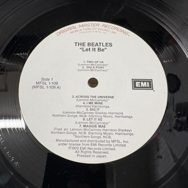 LET IT BE ※MFSL 1-109 未開封 ビートルズ THE BEATLES / LET IT BE : THE ALTERNATE ALBUM COLLECTION