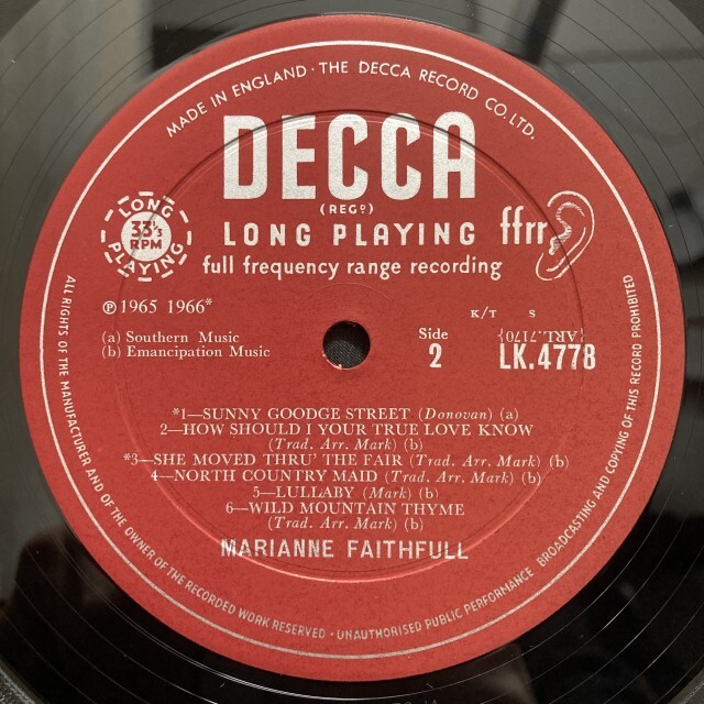 再掲〉【中古】超美品!!みんな大好きマリアンヌ・フェイスフルのUK