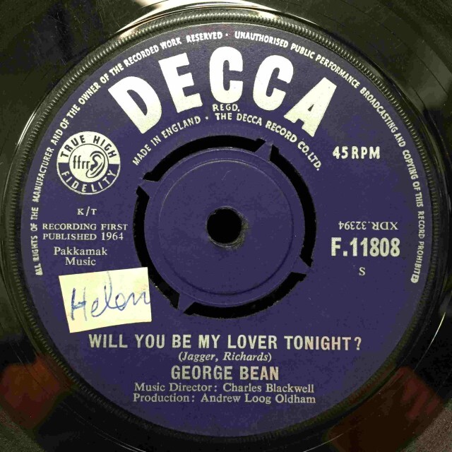 GEORGE BEAN / WILL YOU BE MY LOVER TONIGHT