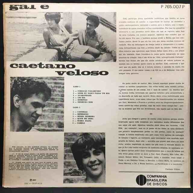 CAETANO VELOSO & GAL COSTA / DOMINGO 2