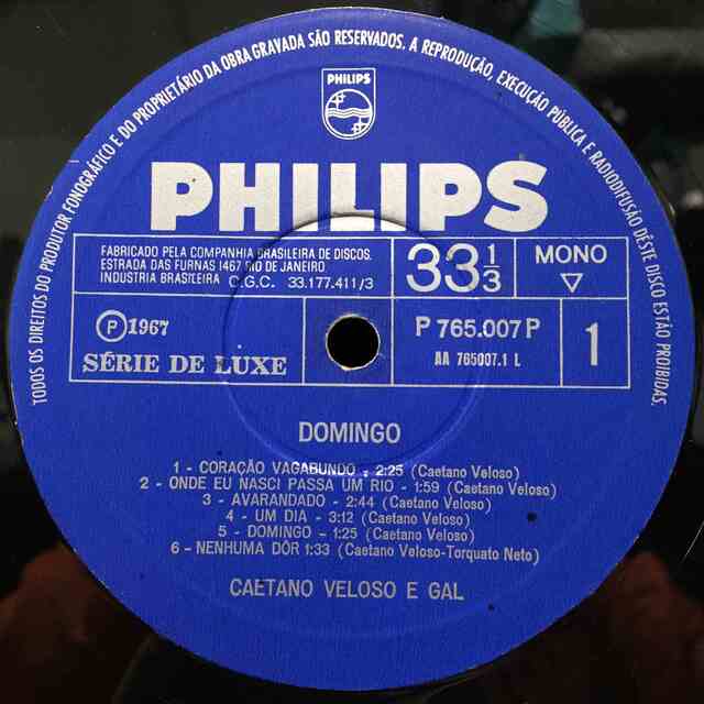CAETANO VELOSO & GAL COSTA / DOMINGO 9