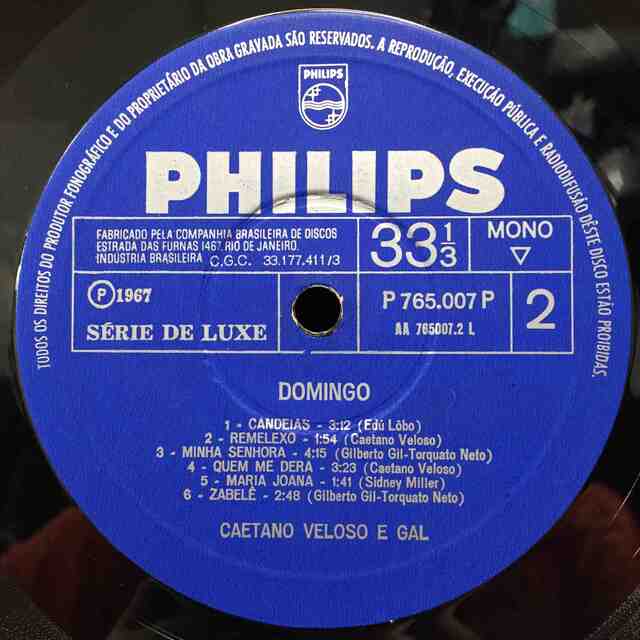 CAETANO VELOSO & GAL COSTA / DOMINGO 10