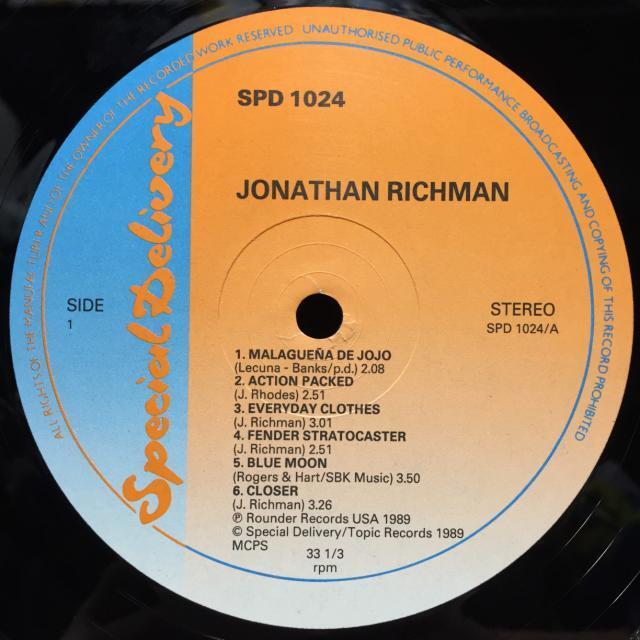 JONATHAN RICHMAN (MODERN LOVERS) / JONATHAN RICHMAN 7