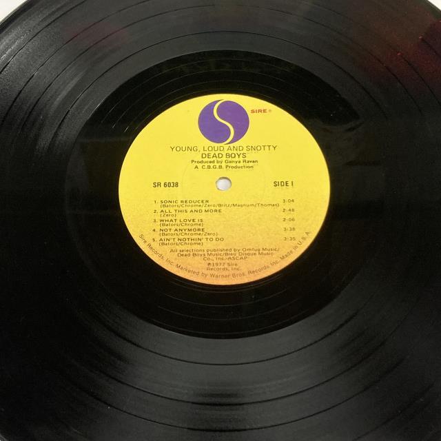 PUNK/中古レコード】DEAD BOYS大名盤1st YOUNG LOUD AND SNOTTY