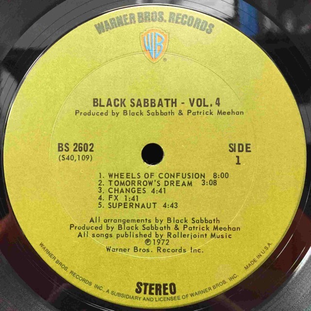 BLACK SABBATH / BLACK SABBATH VOL.4 7